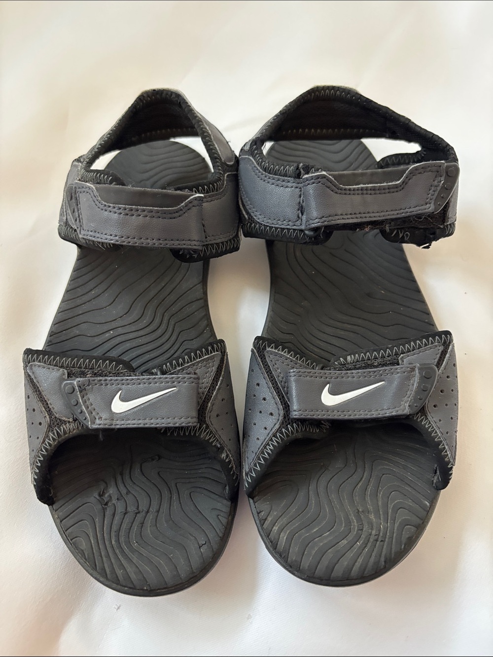 Nike Kids Black Adjustable Strap Sandals